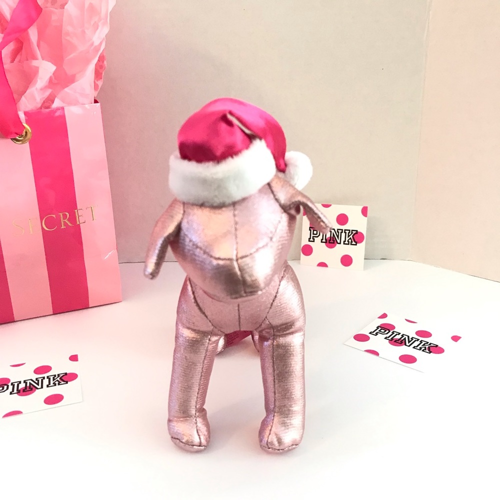 VS Pink Mini Dog Metallic Pink Santa Dog 0405 2005